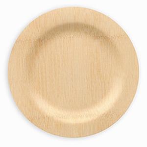 9 Inch Biodegradable Compostable Dinner Set Solid Bamboo Round Plate