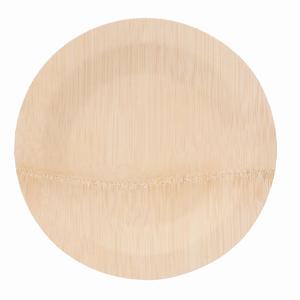 11 Inch Biodegradable Compostable Dinner Set Solid Bamboo Round Plate