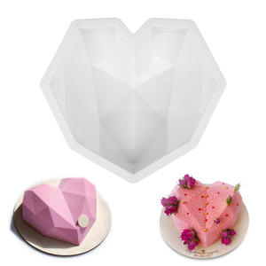 Diamond Heart Shaped Silicone Mold Fondant Baking Cake Tool