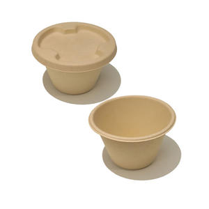 17 OZ Biodegradable Compostable Food Packaging Bamboo Pulp Bowl