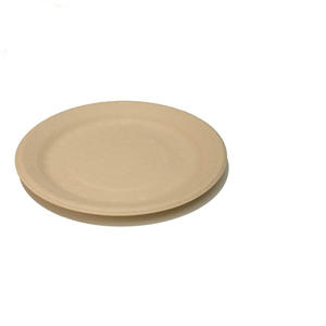 7 Inch Biodegradable Tableware Dinner Set Bamboo Round Plate