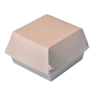 4 Inch Biodegradable Food Packaging Kraft Paper Mini Burger Box | food box packaging