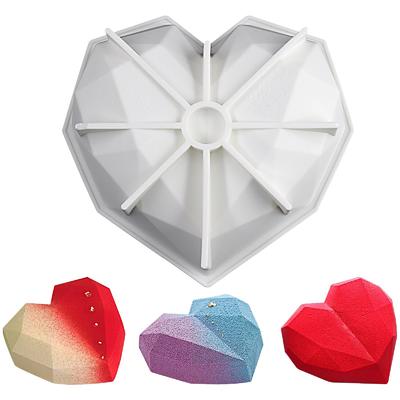 Diamond Heart Shaped Silicone Mold for Chocolate Dessert | food packaging