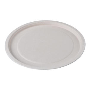 10 Inch Biodegradable Tableware Dinner Set Bamboo Round Plate