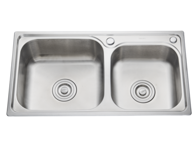 SUS304 Grade Stainless Steel Double Sink 7540cm
