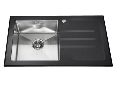 Tempered Glass Sink in Single Bowl
