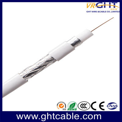 White PVC Coaxial Cable Rg59 for CCTV/CATV/Matv