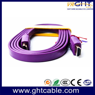 Purple F016 High Quality Flat HDMI Cable