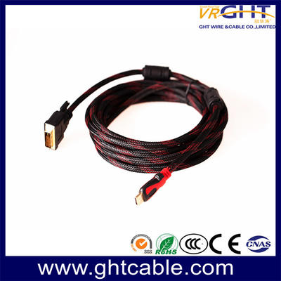 DVI-HDMI Braiding Cable (red)