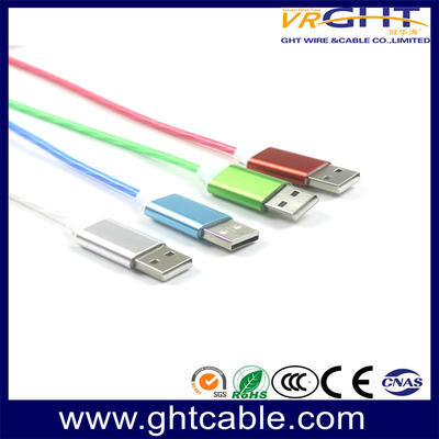 Fast Charge 2A One-Piece Glow Flowing USB Cable
