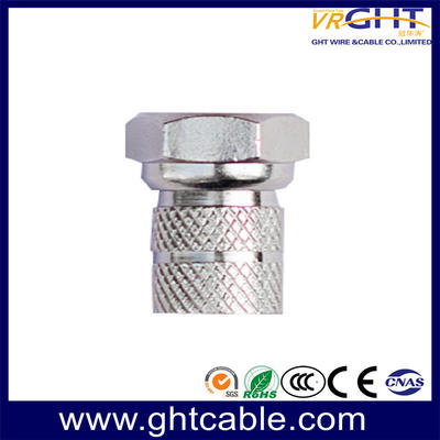 CT002 F Type Connector Rg59 RG6 Coaxial Cable Connector