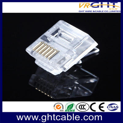 RJ12 6P6C Crystal Connector Gold-Plated