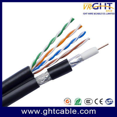 Coaxial Cable RG6 with Network Cable cat5e