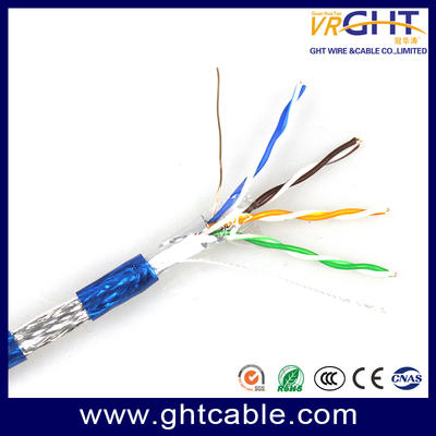 Indoor SFTP Cat5e network cable Blue Transparent PVC