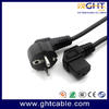 Europe/Schuko CEE7 power cord to IEC C13 angle female connector