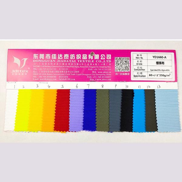 New Product 250gsm Elastic Nylon Spandex Rib Swimwear Knitted Fabric