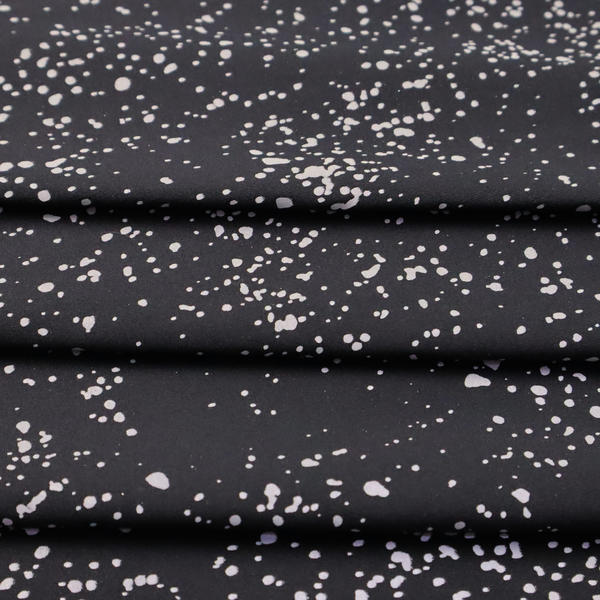 glitter high elastic hot stamping foil warp knitted grade four fastness polyester spandex fabric for sports 