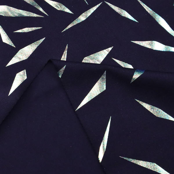 leaves print high elastic moisture wicking breathable spandex hot stamping foil fabric for leggings
