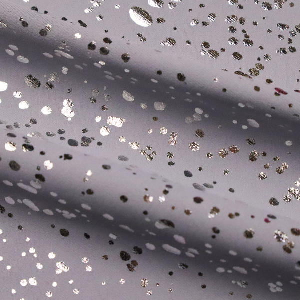 sliver dots foil 4 way stretch moisture wicking shiny foil printed fabric for sports