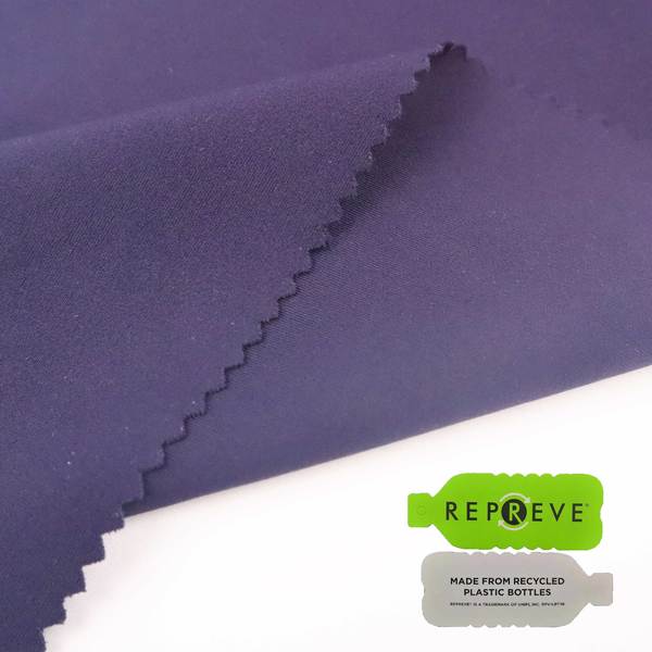 eco friendly 265g recycled polyester spandex double faced recycle fabric for sportswear