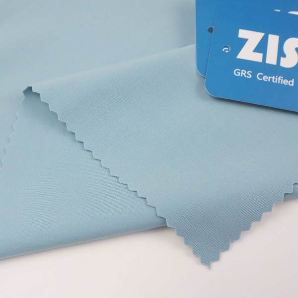 GRS certified elastic matte recycled nylon spandex double sided eco friendly fabric for sports