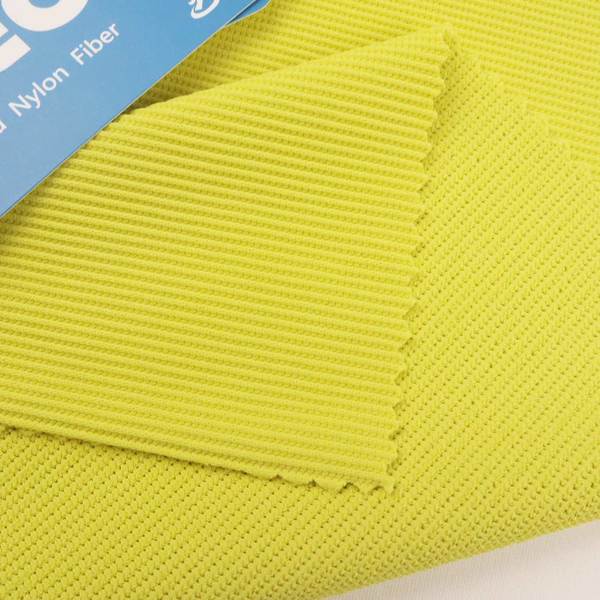 ribbed fabric recycle high elastic thin stripe warp knit eco friendly fabric for swim