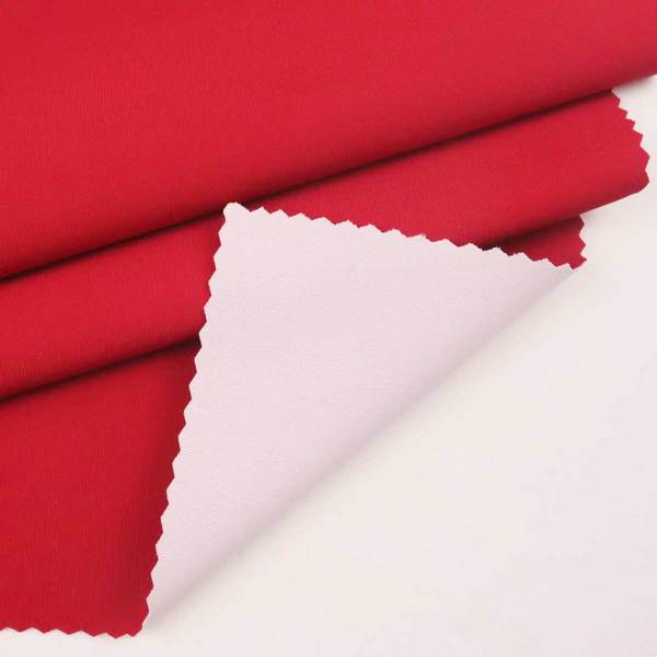 double sided high elastic 220g white red polyester nylon fabric for sports