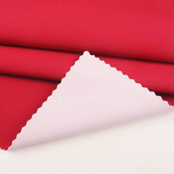 nylon polyester malenge yarn spandex elastic red white weft knti double faced fabric for sports