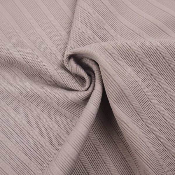 ribbed design elastic 280g thick stripe weft knit spandex nylon fabric for bras