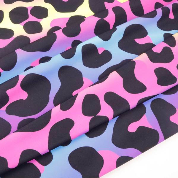 digital printed new printing stretchy smooth soft quick dry breathable leopard printed fabric for swimwear