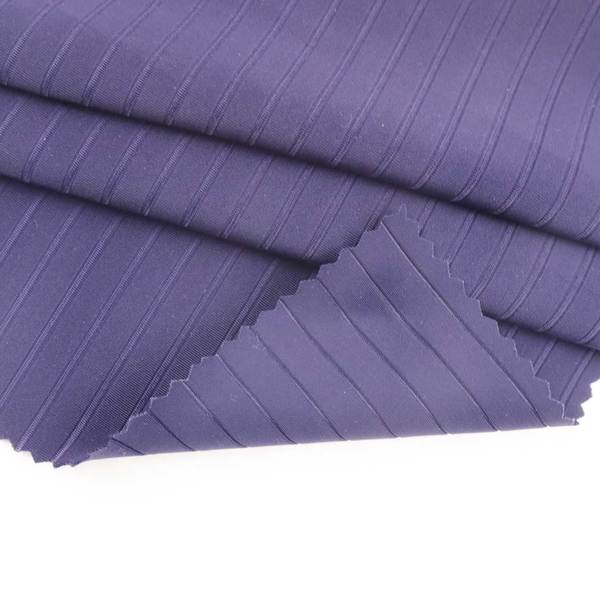 nylon spandex 4 way stretch breathable micro stripe design lycra fabric for swimwear