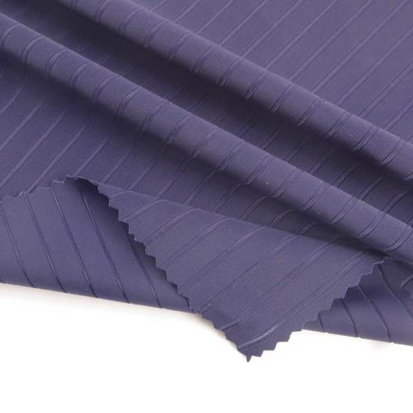 nylon spandex 4 way stretch breathable micro stripe design lycra fabric for swimwear