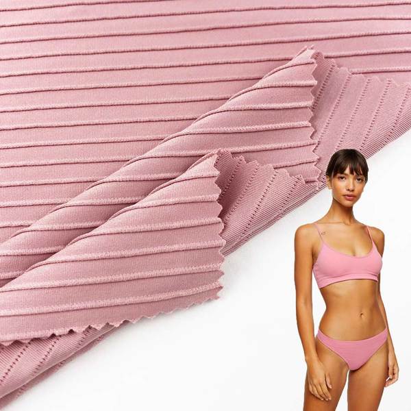 nylon spandex high quality stretchy microfiber soft breathable rib knit fabric for sports
