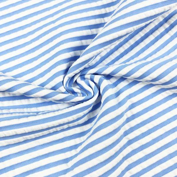 seersucker fabric 4 way stretch weft knit micro nylon polyester stripe fabric for swimwear