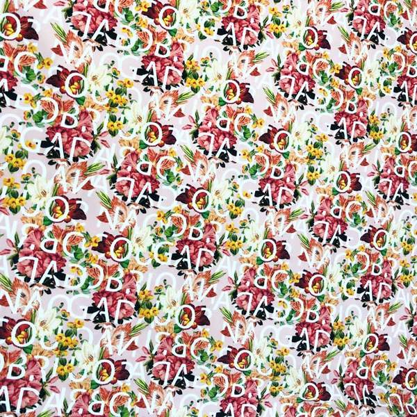 floral printing high elastic naked feeling dry fit warp knit digital printed fabric for swimsuit