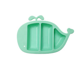 TT002 Whale Shape 3 Compartment Tray | silicone compartment tray