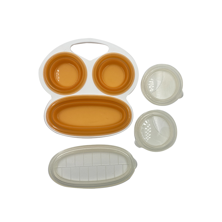 silicone utensils | TT072 Monkey Shape Collapsible Lunch Box