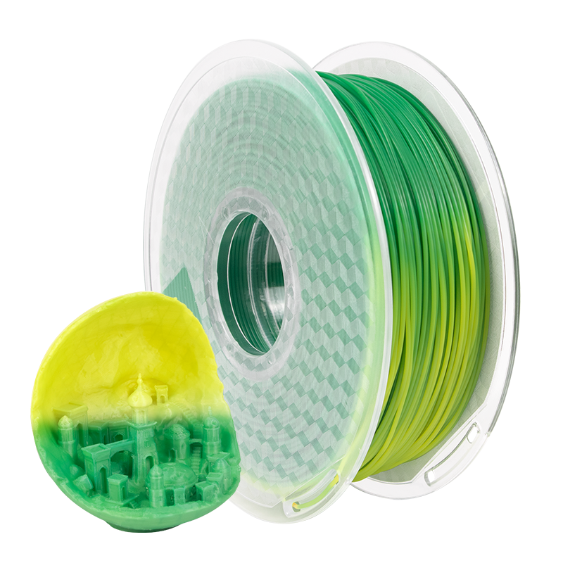 iSANMATE Green To Yellow  Pla Temperatur Color Changing filament  | 1.75mm 3d printer filament