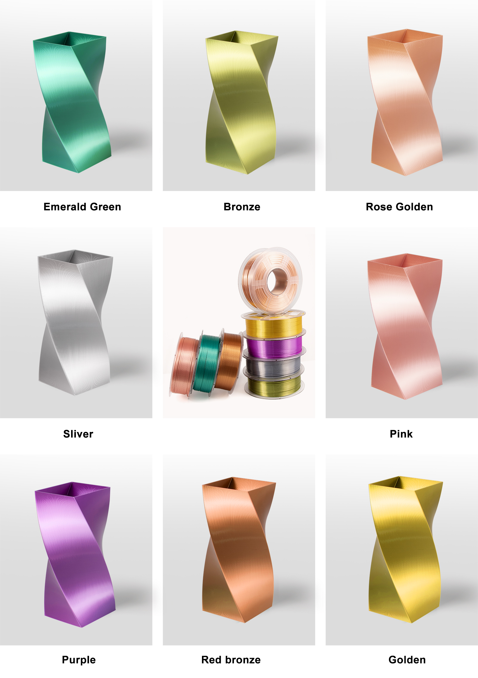 iSANMATE Silk Pla | 1.75mm shiny pla silk 3d printer filament  | Multiple colors available