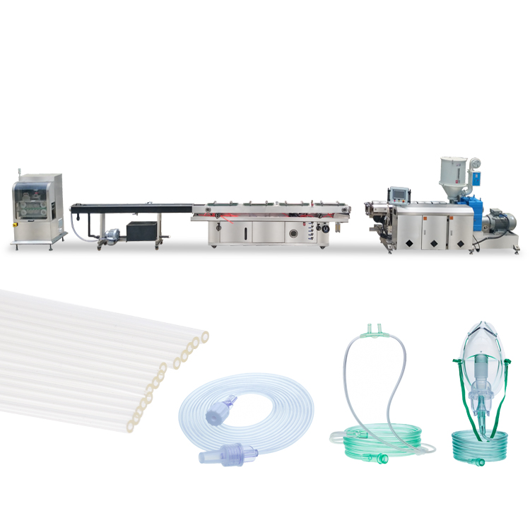 Ligne de production d’extrusion de tubes médicaux en PVC SPVC haute vitesse | Tube de perfusion | Extrudeuse SONGHU