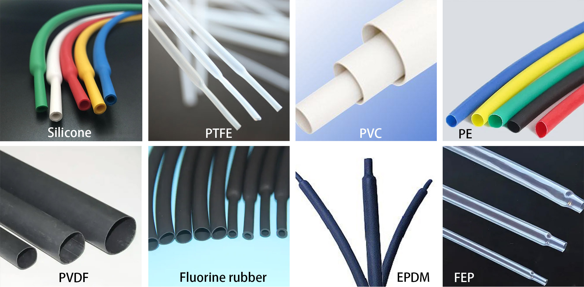 ما هي المواد الأفضل ل FEP PTFE PVDF أنبوب قابل للانكماش الحراري؟