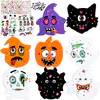 Halloween Foam Craft Kit for Kids, 64 Pcs Pumpkin Ghost Bat Cat Witches Skull Foam with Face Stickers Assorted Wiggle Eyes Diamond Stickers, DIY Painting Crafts for Party Favors Decoration