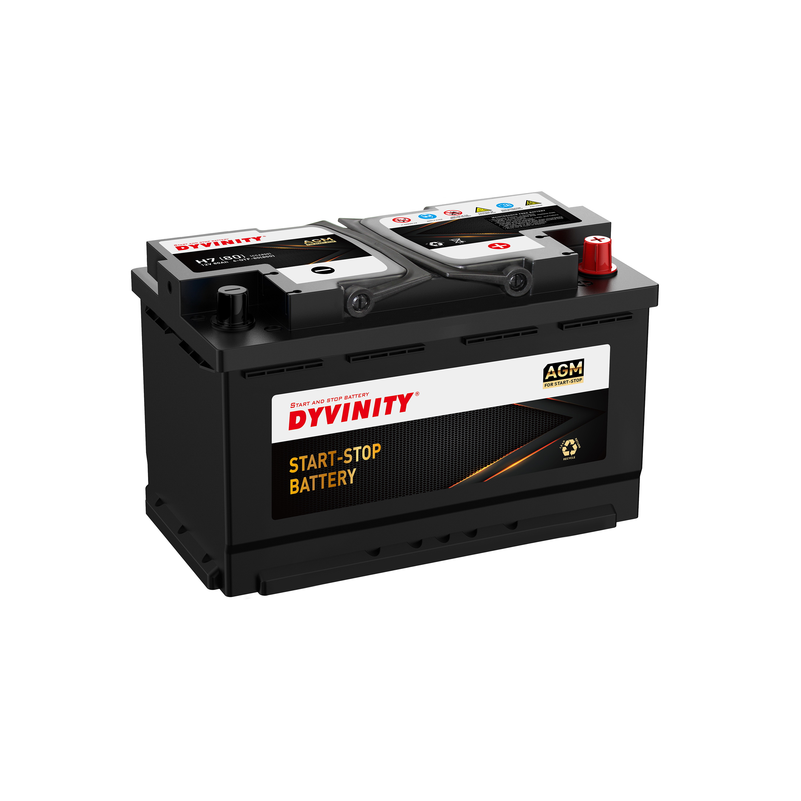 Batterie de voiture DYVINITY Start & Stop 12V80AH