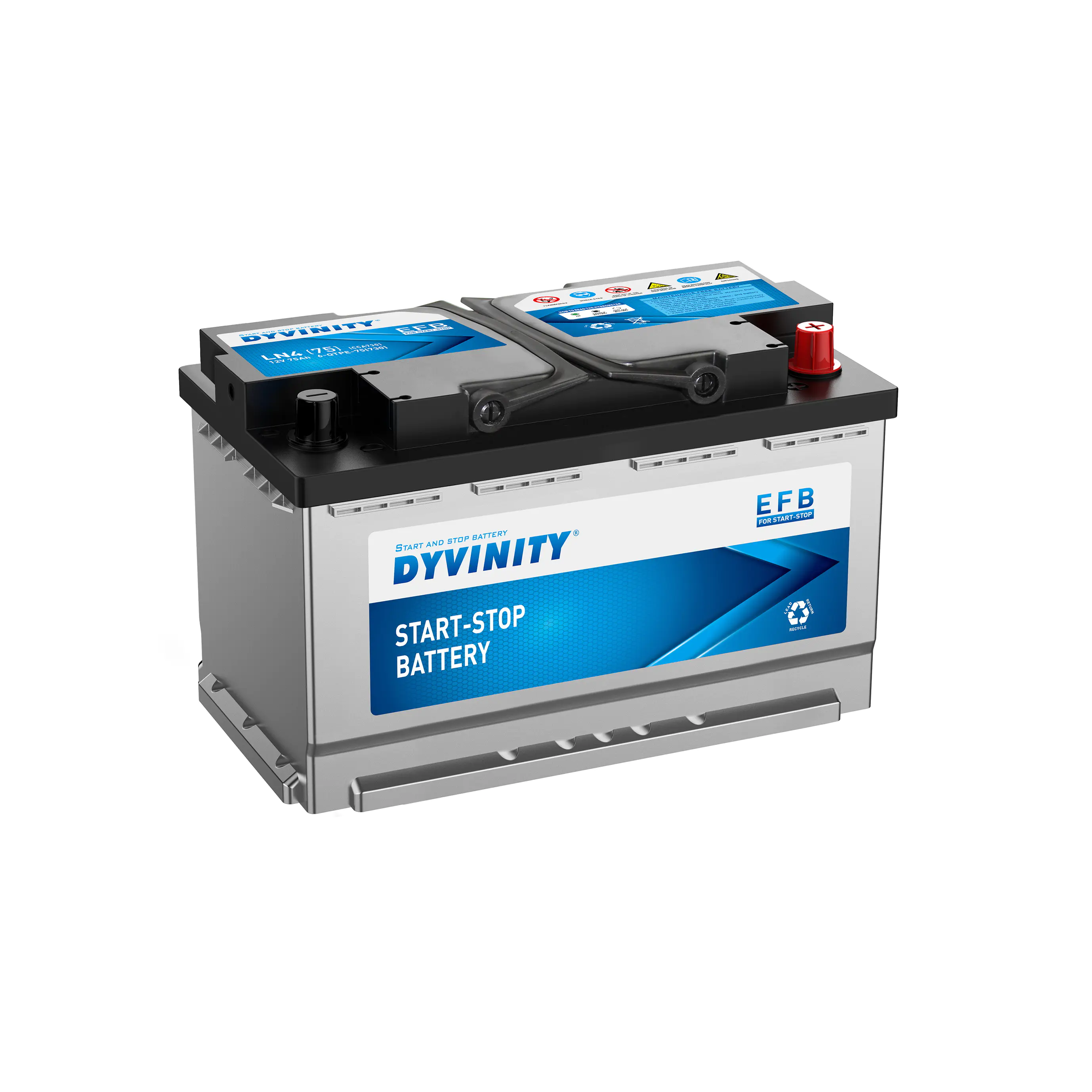 DYVINITY  EFB Start & Stop Car Battery 12V75AH