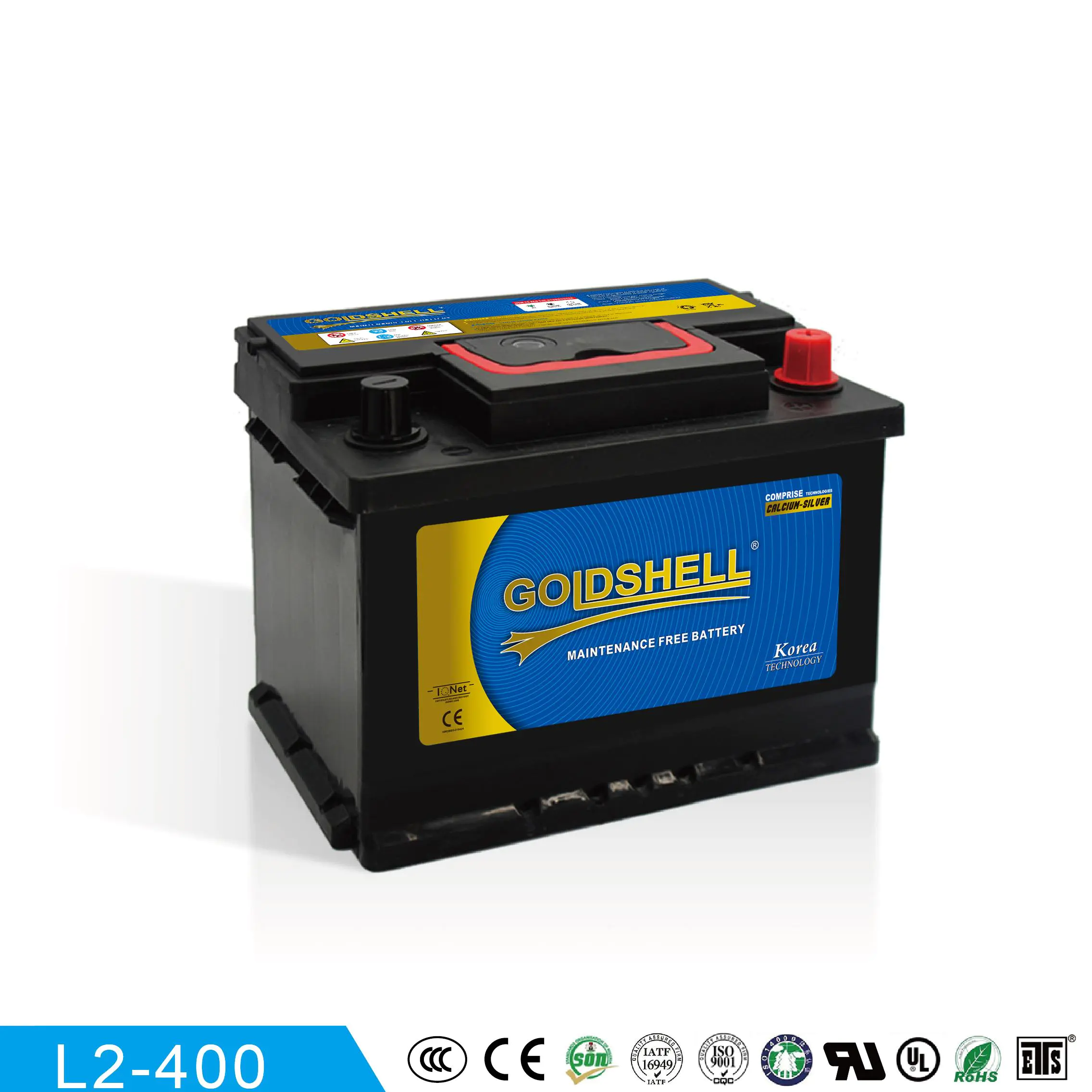 GOLDSHELL  MF Car battery L2-400 12V60AH