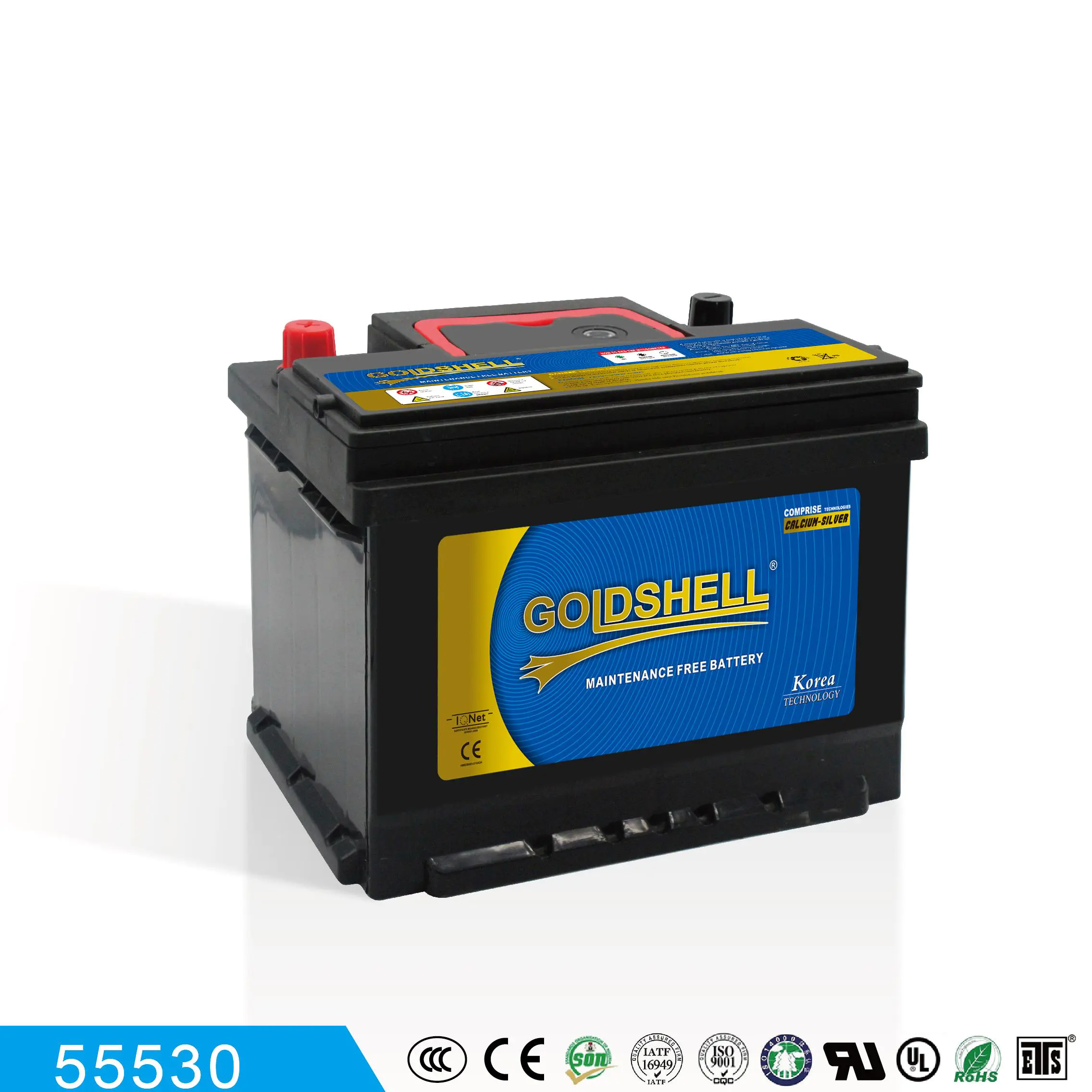GOLDSHELL  MF Car battery 55530 12V60AH