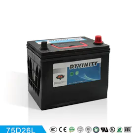 DYVINITY  MF Car battery 75D26R/L 12V65AH