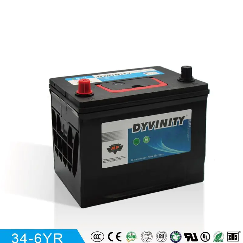 DYVINITY  MF Car battery 34-60/34-6Y 12V60AH