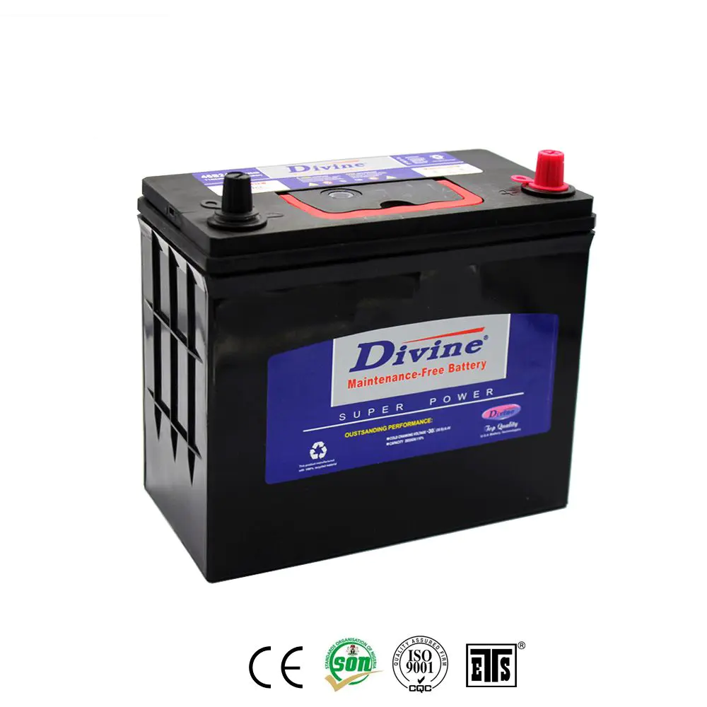 Divine car battery supplier and manufacturer 46B24R/L 12V45AH