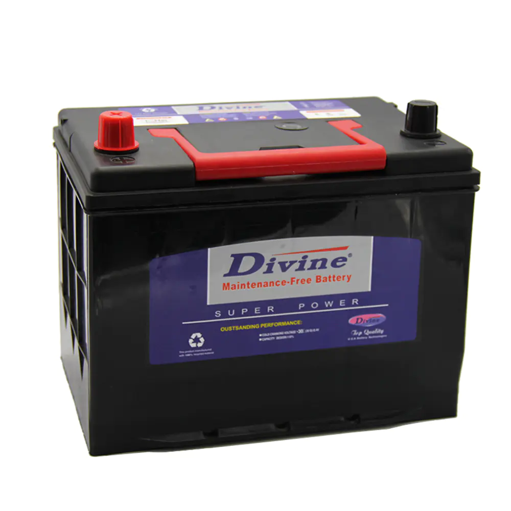 Divine car battery supplier and manufacturer 65D26R/L 12V60AH
